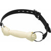 Introducing the SensaSilk™ GAG005 Couples Bondage Silicone Dog Chew Gag with Straps and Lockable Buckle - Ultimate Pleasure for All Genders in Black or White