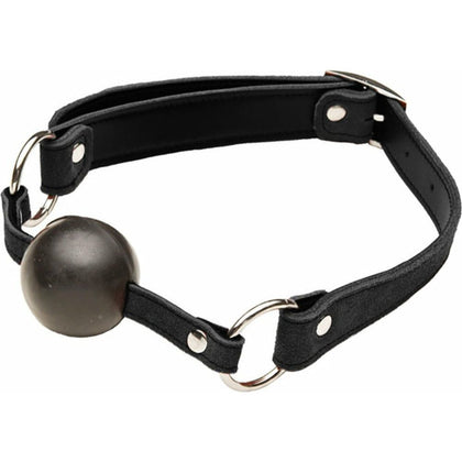 Luxurious Leather Gag - GAG027 - 4 Colours - Unisex - Ball Gag for Sensual Play - Black, Red, Pink, Purple