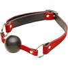 Luxurious Leather Gag - GAG027 - 4 Colours - Unisex - Ball Gag for Sensual Play - Black, Red, Pink, Purple