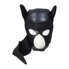 Love in Leather Neoprene Puppy Hood with Removable Muzzle and Bendable Ears - HOOD004 - 3 Colours - Unisex BDSM Fetish Headgear for Sensual Play and Pet Play - Black, Black Blue, Black White