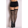 Love in Leather HOS9043 Fishnet Thigh Highs with Back Seam - Sensual Black Lingerie for Alluring Legs