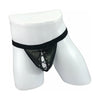 Lustful Desires Men's Wet Look G-String with Lace-Up Detail - Model MEN24136 - Available in 2 Sizes (S/M & L/XL) - Black