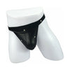 Lustful Leather Men's Wet Look G-String with Press Stud Details - MEN598 - 2 Sizes - Black - Adult Naughty Store