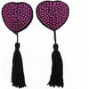 Introducing the NIP002A - 5 COLOURS Rhinestone Heart Shape Nipple Tassels for Women, designed for tantalizing pleasure and seductive style. - Adult Naughty Store