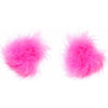 Marabou Fluff Nipple Pasties - NIP014 - 3 Colours - Women's Self-Adhesive Silicone Backing Fluffy Nipple Covers for Sensual Pleasure (Black, Hot Pink, Light Pink)