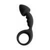 Introducing the PLU004 Curved Silicone Prostate Stimulator - The Ultimate Pleasure Experience for Men in Sensational Black
