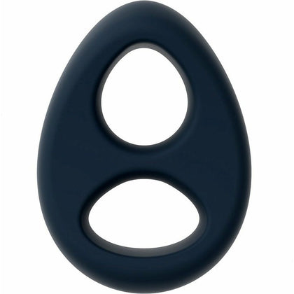 Introducing the Luxurious Silky Silicone Tear Drop Dual Hole Cockring - RIN024: A Sensational Pleasure Enhancer for All Genders in Exquisite Black - Adult Naughty Store