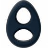 Introducing the Luxurious Silky Silicone Tear Drop Dual Hole Cockring - RIN024: A Sensational Pleasure Enhancer for All Genders in Exquisite Black