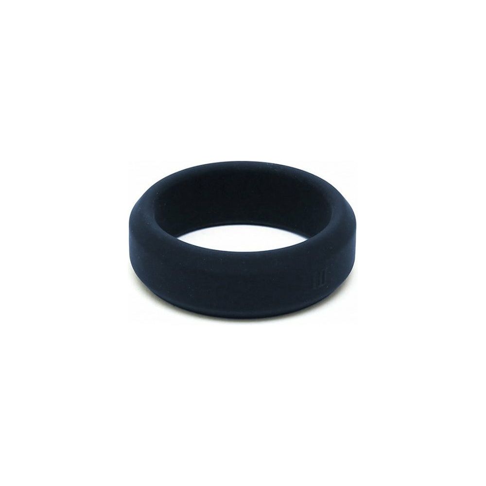 RIN029 Premium Silicone Fat Boy Cock Ring Three Pack - Bevelled Edge Design - Male - Enhance Pleasure - Black
