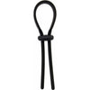 RIN035 Silicone Lasso Style Cock Ring with Adjustable Slider - Pleasure Enhancer for Men - Black - Adult Naughty Store