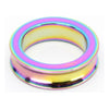 RIN036 - 12 VARIATIONS Stainless Steel Concave Cockring for Men's Pleasure in Black, Rainbow, and Silver - Adult Naughty Store