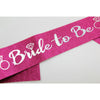 Love in Leather SAS001 Glittery Bride to Be Sash - Gold/Pink, Holographic Design