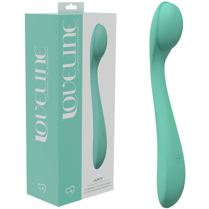 Introducing Loveline Juicy Flex 21.5 cm Model GReen 8000 USB Rechargeable Vibrator for Women - Clitoral & G-Spot Stimulation (Green) - Adult Naughty Store