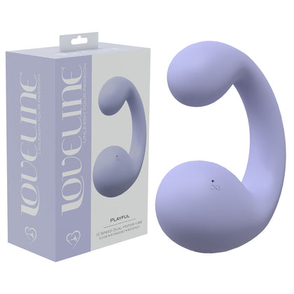 Introducing the LOVELINE Playful Lavender Dual Vibrator - Model: 8.5cm, tailored for Her Delight - Adult Naughty Store