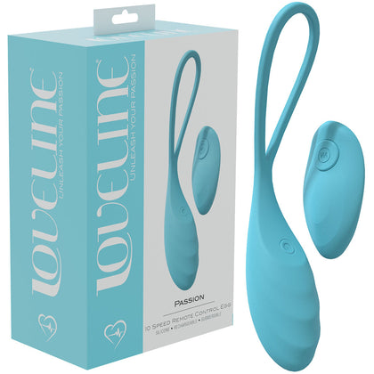 Elevate your intimate pleasure with the Loveline Passion X1 Blue USB Rechargeable Vibrating Egg - Model X1 - for Women - Clitoral and G-Spot Stimulation