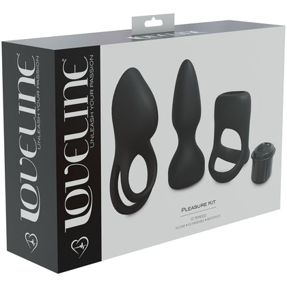 Introducing the Loveline LK-3B USB Rechargeable Male Pleasure Kit for Intense Black Sensations - Elevate Your Sensual Experience with Sophistication and Luxury