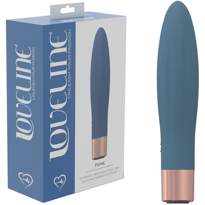 Experience Intense Pleasure with Loveline Fame Blue USB Rechargeable Mini-Vibrator F1-7500 for Women - Clitoral and G-Spot Stimulation