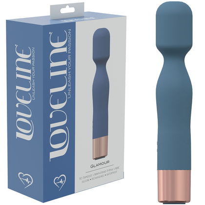 Loveline Glamour Blue USB Rechargeable Mini Massage Wand - Model 14.4 cm - For Women - Clitoral and G-spot Stimulation - Adult Naughty Store