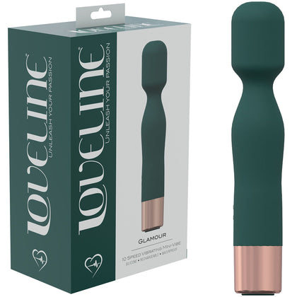 Introducing the LOVELINE Glamour - Green USB Rechargeable Massage Wand | Mini-Wand Model GL-001 | Female | Clitoral & G-Spot Stimulation. - Adult Naughty Store