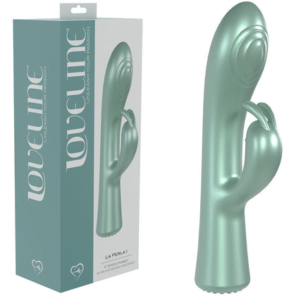 La Perla Loveline I Green Pearlescent USB Rechargeable Rabbit Vibrator for Women - Dual-Motor Intimate Pleasure Tool: Model III - Green G-Spot and Clitoral Stimulation