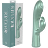 La Perla Loveline I Green Pearlescent USB Rechargeable Rabbit Vibrator for Women - Dual-Motor Intimate Pleasure Tool: Model III - Green G-Spot and Clitoral Stimulation - Adult Naughty Store