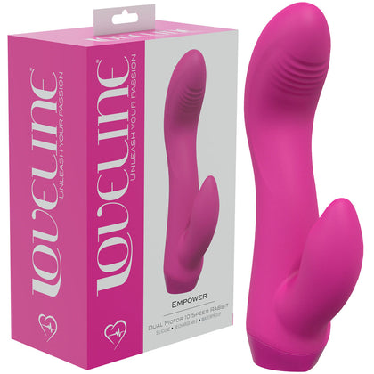 Luxeline Empower USB Rechargeable Rabbit Vibrator Model Pink 13.5 cm - Women's Exquisite Clitoral & G-Spot Stimulation Toy
