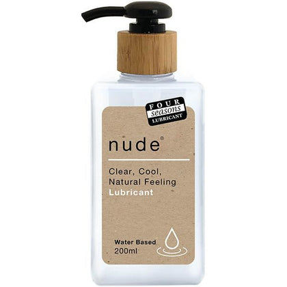 Four Seasons Nude Water-Based Lubricant - Enhance Sensitivity for Both Partners - Long-Lasting Formula - Clear and Cooling