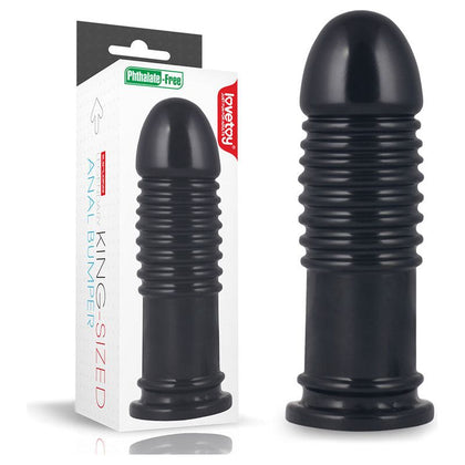 LoveToy King Sized 8'' Anal Bumper - The Ultimate Pleasure for Advanced Anal Enthusiasts (Model: KT-AB8) - Unleash Your Sensual Side with this Luxurious Black Anal Toy