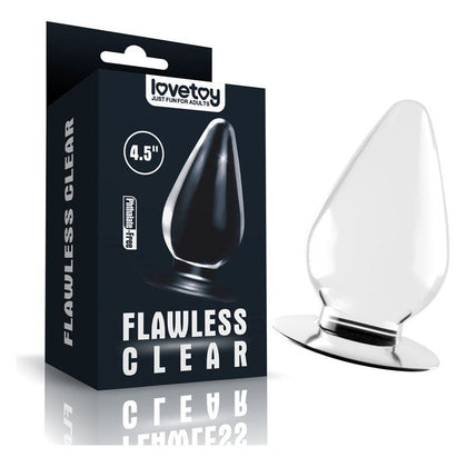 Introducing the SensaToys Flawless Clear Anal Plug 4.5'' - A Sensual Delight for Intimate Pleasure! - Adult Naughty Store