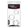 Power Plus Triple Beaded Ring Set - TPE Cockring Set for Enhanced Pleasure - Model PPTBR-001 - Male - Intensify Sensations and Prolong Performance - Black