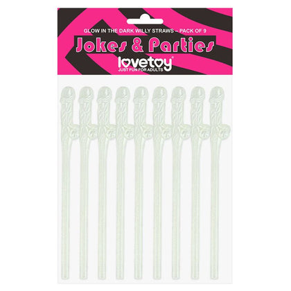 Jokes & Parties Glow In The Dark Willy Straws - Illuminating Fun for Hen Nights, Bachelorette Parties, and More!