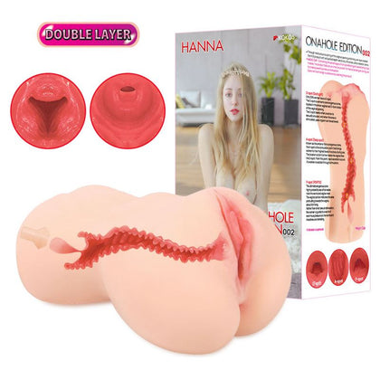 Kokos Hanna Onahole 002 - Realistic Vaginal Masturbator for Men - Deep Sensitivity, Soft Absorption - Flesh