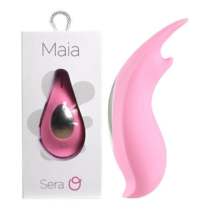 Introducing Maia Sera USB Rechargeable Clitoral Stimulator - Model MS-10, Designed for Intense Pleasure in Pastel Pink