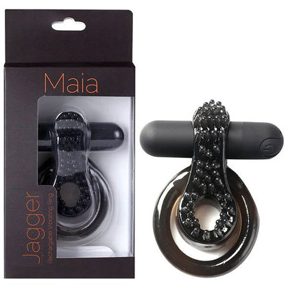 Maia Jagger 10 Function Rechargeable Vibrating Erection Enhancer - Black, for Powerful Pleasure - Adult Naughty Store