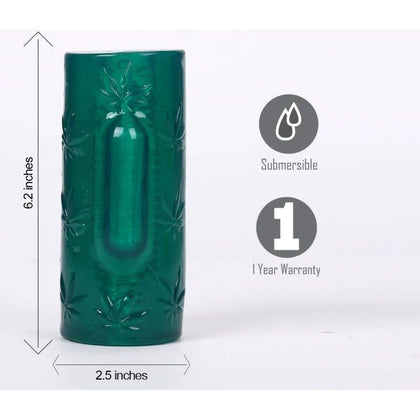 Maia Novelties Blaze Male Masturbation Stroker with 10-Function Jessi Bullet - Intensify Pleasure with Ribbed and Beaded Tunnel - Green