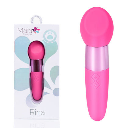 Experience Unmatched Sensations with Maia RINA Dual Motor Pink USB Rechargeable Vibrator Model 13.3 - Women's Clitoral Pleasure Tool in Charming Pink