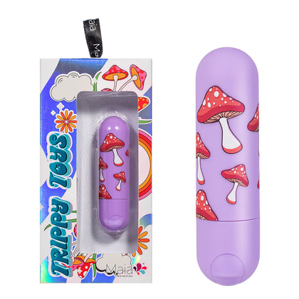 Indulge in Elegance with the Maia Novelties Jessi Trippy Mushroom Print 10-Function USB Rechargeable Bullet Vibrator for Women - Lavender