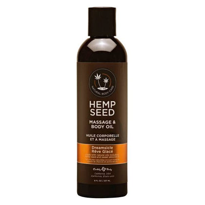 Earthly Body Hemp Seed Massage & Body Oil - Luxurious Professional Grade Vegan Formula for Sensual Relaxation and Skin Nourishment - Exotic Fragrances - Non-Greasy - Paraben-Free - 100% Natural Ingredients