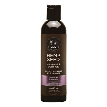 Earthly Body Hemp Seed Massage & Body Oil: Luxurious Skin-Nourishing Blend for Sensual Massages, Vegan-Friendly, Exotic Fragrances, Non-Greasy Formula, 100% Natural