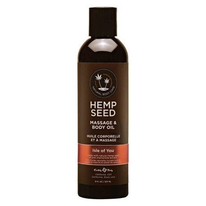 Earthly Body Hemp Seed Massage & Body Oil - Luxurious Blend for Sensual and Nourishing Massages - Vegan, All-Natural Formula - Exotic Fragrances - Non-Greasy - Skin Softening and Soothing - 5 Tantalizing Scents Available