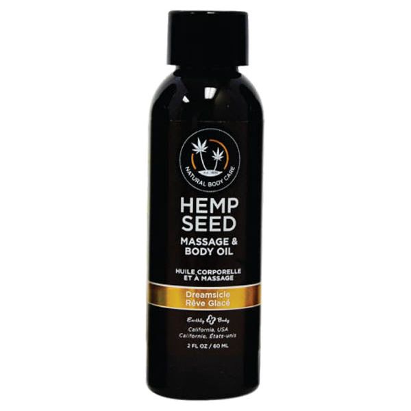 Earthly Body Hemp Seed Massage & Body Oil - Sensual Massage Oil for All Genders - Moisturizing and Nourishing - Relaxing Aromatherapy - Non-Greasy Formula - 8 fl oz - Lavender Scented