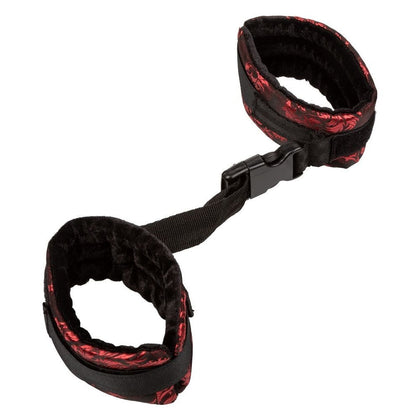 Scandal Control Cuffs Red - Exquisite Brocade Restraints for Sensual Exploration