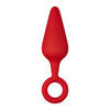 F-10: Red Medical Grade Silicone Anal Plug with Pull Ring - Pleasure Zone L - Adult Naughty Store