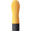 Iroha Zen Yuzucha Orange Silicone Clitoral and G-Spot Vibrator - Model X1 - Women's Pleasure - Sunset Yellow - Adult Naughty Store