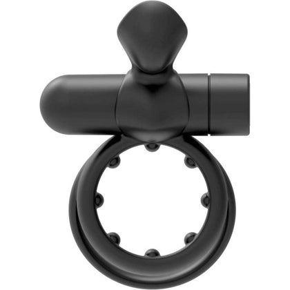 Introducing the PleasureMax Pointer Vibrating Cockring - Model P-10B: The Ultimate Couples' Pleasure Enhancer in Black