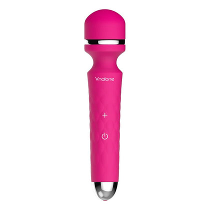 Introducing the Rock Pink Rechargeable Wand Vibrator - Model RWP-01: Powerful Pleasure for All Genders, Designed for Intense Stimulation in a Stunning Pink Color