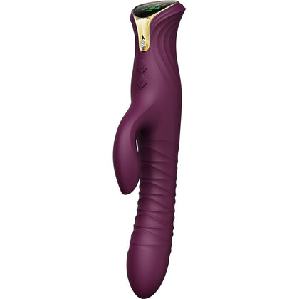 ZALO MOSE Velvet Purple Dual-Stimulating Rabbit-Style Massager for Women - Model ZL-MOSE-VP - Intense G-Spot and Clitoral Stimulation