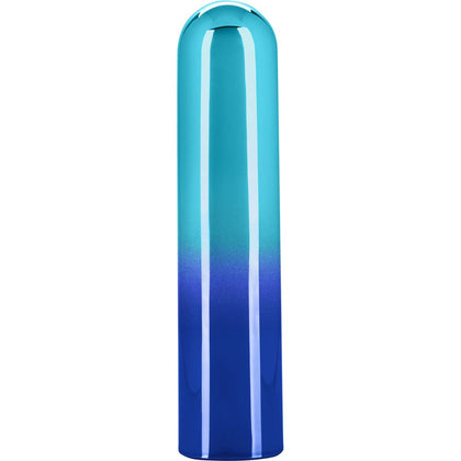 Glam Vibe Blue - Powerful Metallic Ombre Bullet Vibrator for Women - Model GV-500 - Intense Pleasure for Clitoral Stimulation - Adult Naughty Store