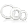 RingO x3 Super-Stretchy Cock Rings Set 3S-2021 for Men, Model 3S-2021, Black - Male Genital Enhancement Toy for Extended Pleasure - Adult Naughty Store