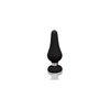 Introducing the SensaFirm F-21 Tear Drop Black M Anal Pleasure Toy - Adult Naughty Store